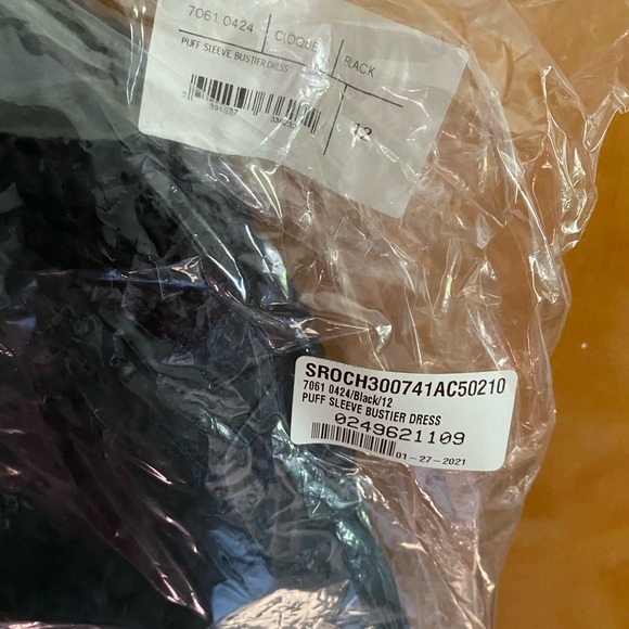 NWT Simone Rocha Puff Sleeve Bustier Dress w/Jacquard Detail - Picture 10 of 11